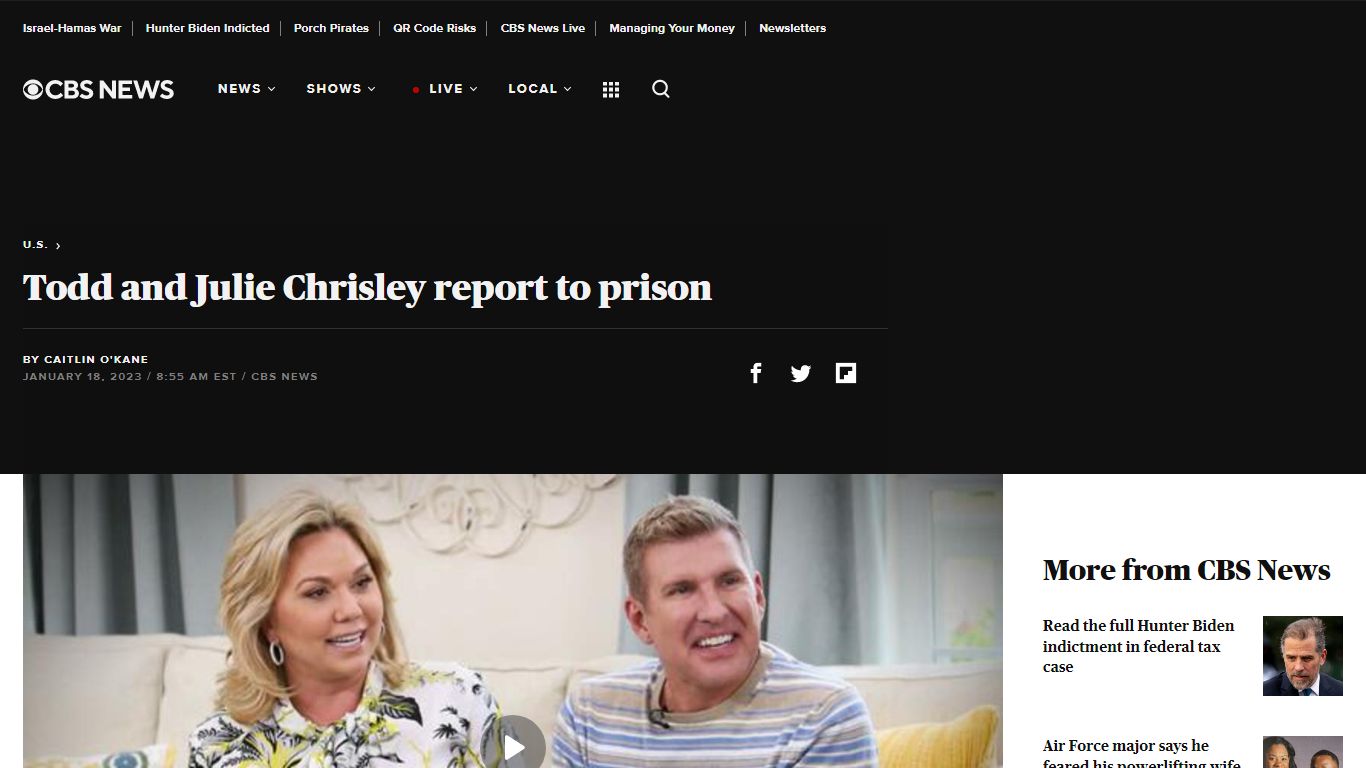 Todd and Julie Chrisley report to prison - CBS News